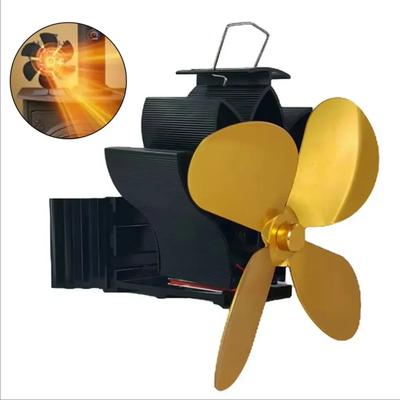 1PC Fireplace Fans Heat Powered Wood Stove Fan: E-Friendly, Quiet & Efficient Fireplace Fan Parts Aluminum Alloy 17.2x10x9.6cm