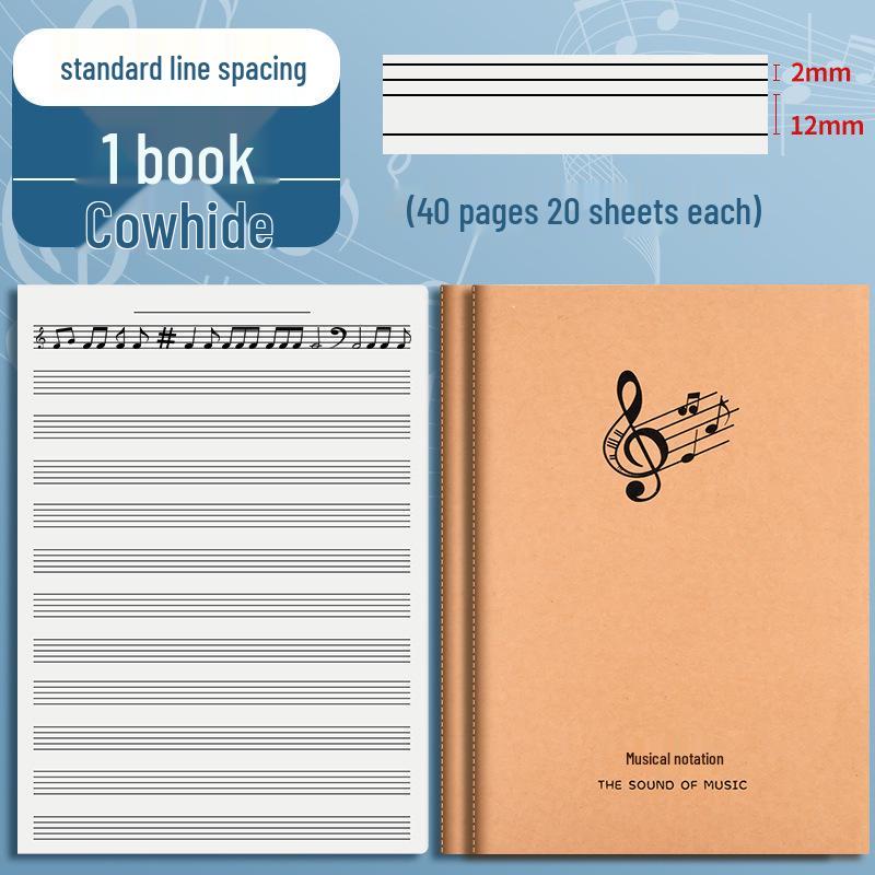 

Универсальная тетрадь для начинающих для практики нотного стана и теории музыки