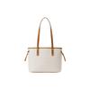 Michael Kors MK Jet Set Travel Monogram Drawstring Leather Tote Bag Women Tote Bags Vanilla-White 35T9GTVT1V-150
