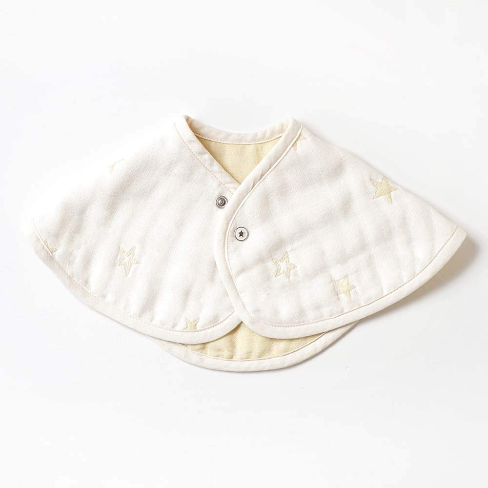 10mois Fluffy Gauze Set of Ecru (Dimowa) (6-ply Gauze) 2-way Bib, 2,