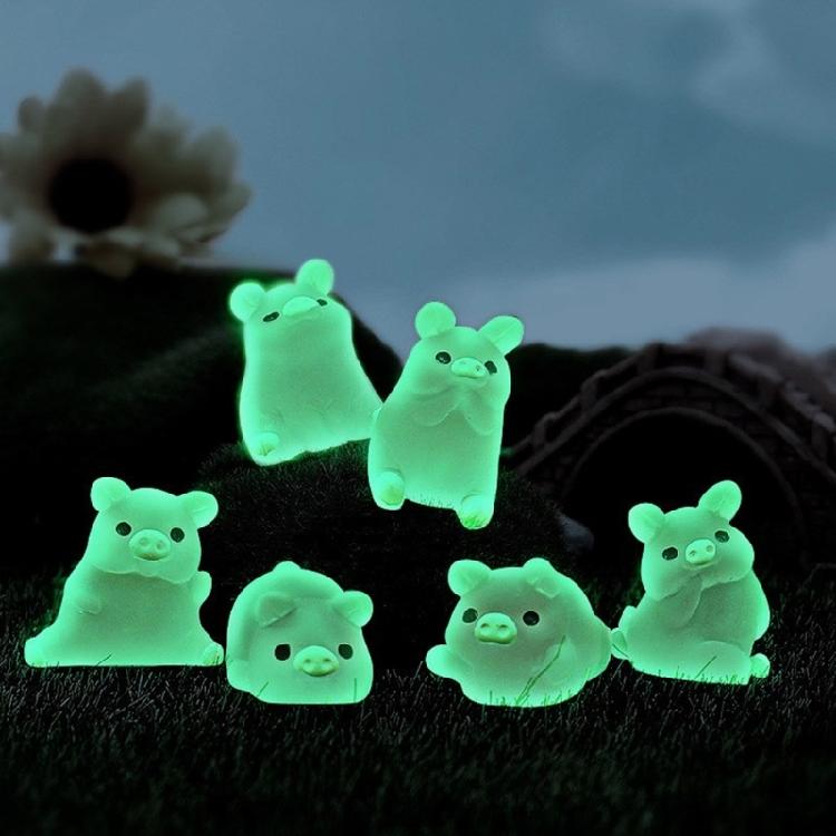 Lovely Car Center Console Ornaments Office Car Interior Accessories Creative Pigs Doll Animal Statue Car Supplies