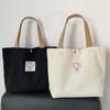 Canvas Tote Bag with Cute Cartoon Print Casual Daily Shoulder Bag for Women