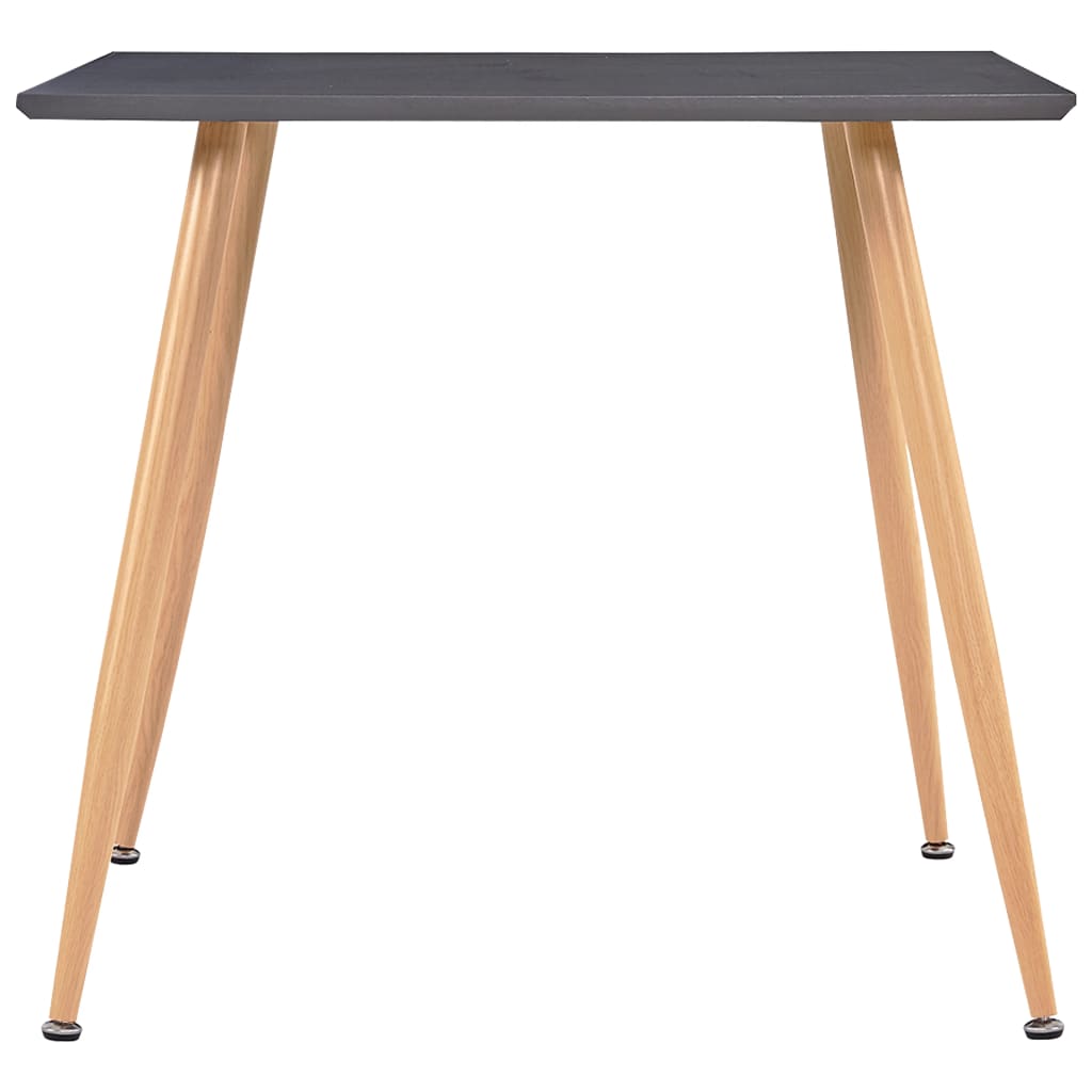 Dining Table Gray and Oak Colored 80.5 x 80.5 x 73 cm MDF