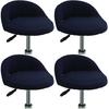 4 Pack of Stretch Short Back Chair Cover Slipcover with Short Round Backs Arms Curved Accent Counter Bar Stool Slipcover for Home Hotel Bedroom