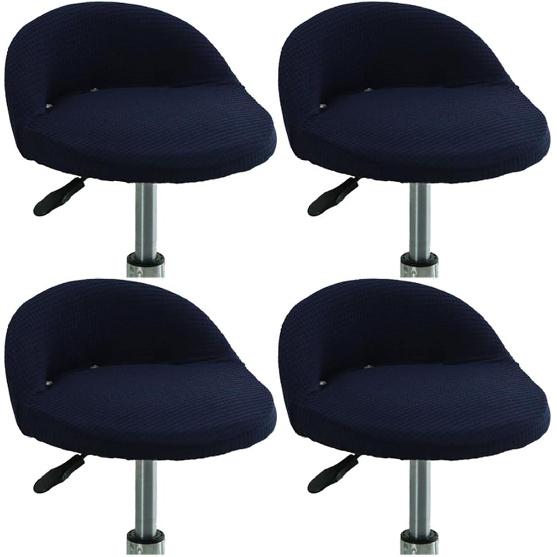 4 Pack of Stretch Short Back Chair Cover Slipcover with Short Round Backs Arms Curved Accent Counter Bar Stool Slipcover for Home Hotel Bedroom