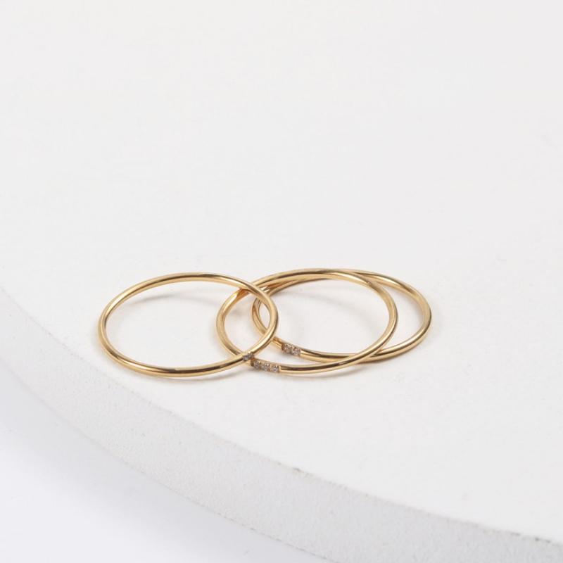 Minimalist Thin Rings for Women Wedding Brilliant Cubic Zircon High Quality Versatile Female Finger Ring Jewelry