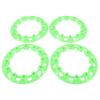 4 Stück 8 Zoll ATV Radzierblende Nabenschutz Dekor Kratzfeste Kunststoff Radkappe Zierabdeckung Universal für Go Kart Grün