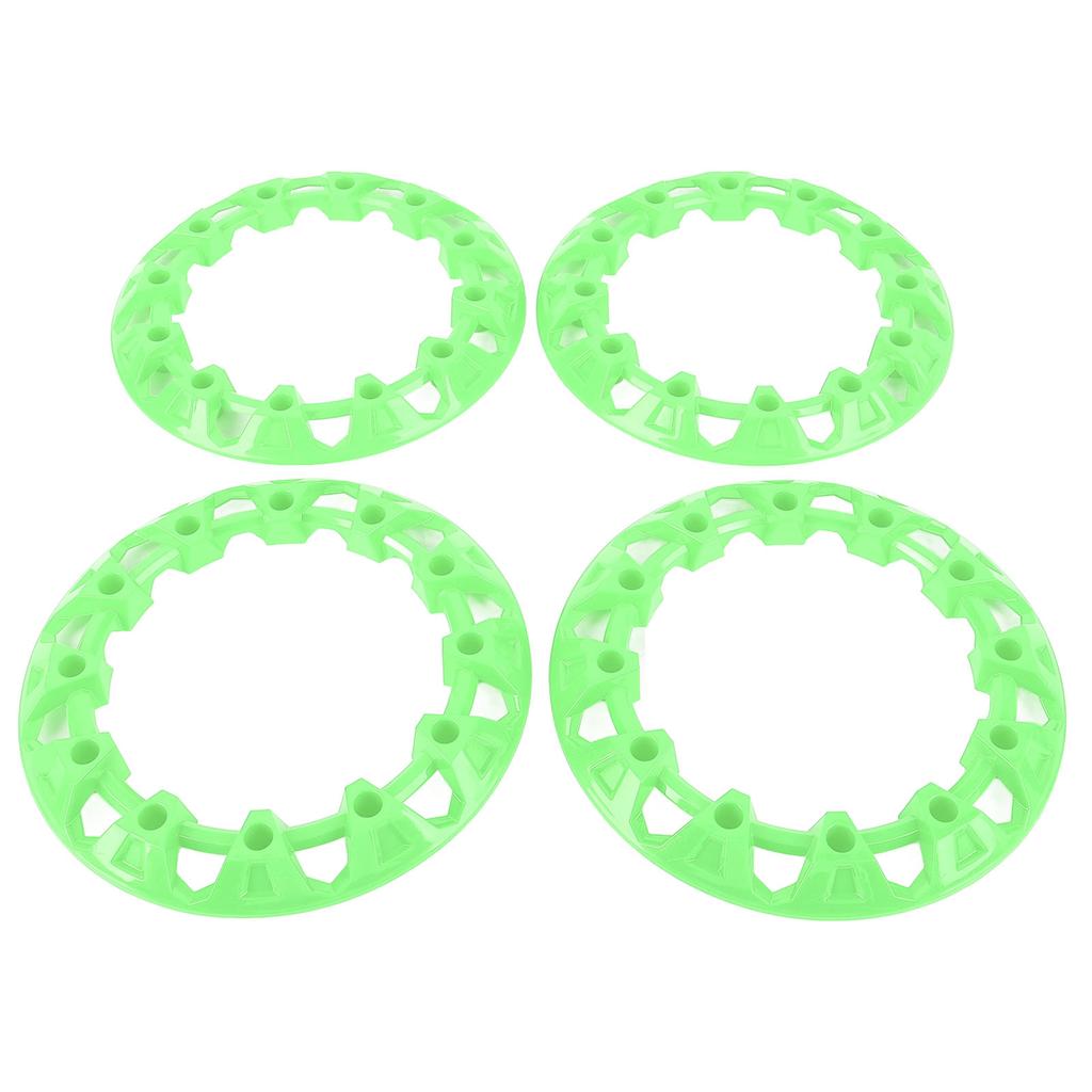 4Pcs 8 Inch ATV Wheel Trim Hub Protection Decor Scratch Resistant Plastic Hubcap Trim Cover Universal for Go Kart Green