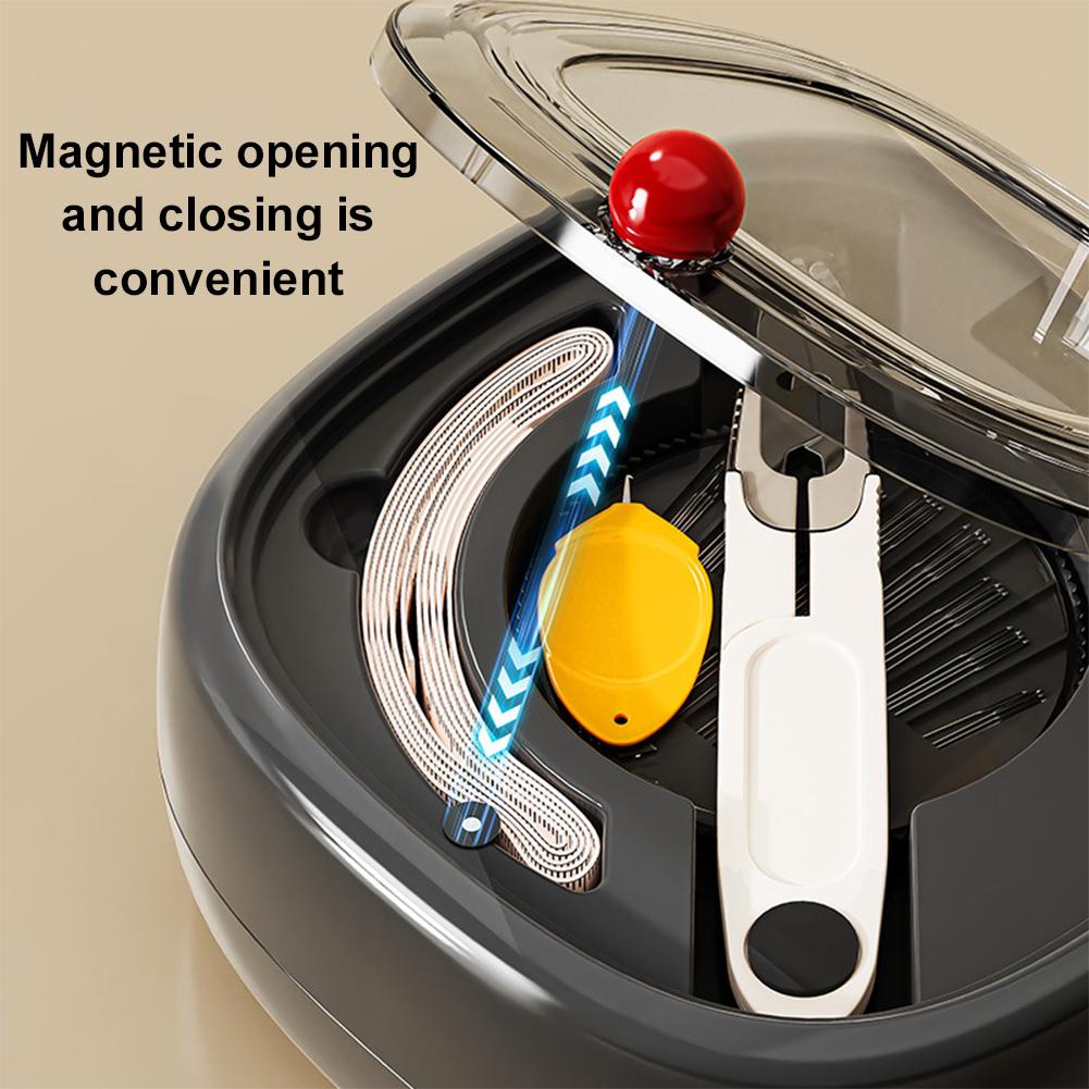 Magnetic Sewing Tool Kit Multifunctional Sewing Thread Needle Threader Scissors Kit Hand Sewing Storage Box for Friend