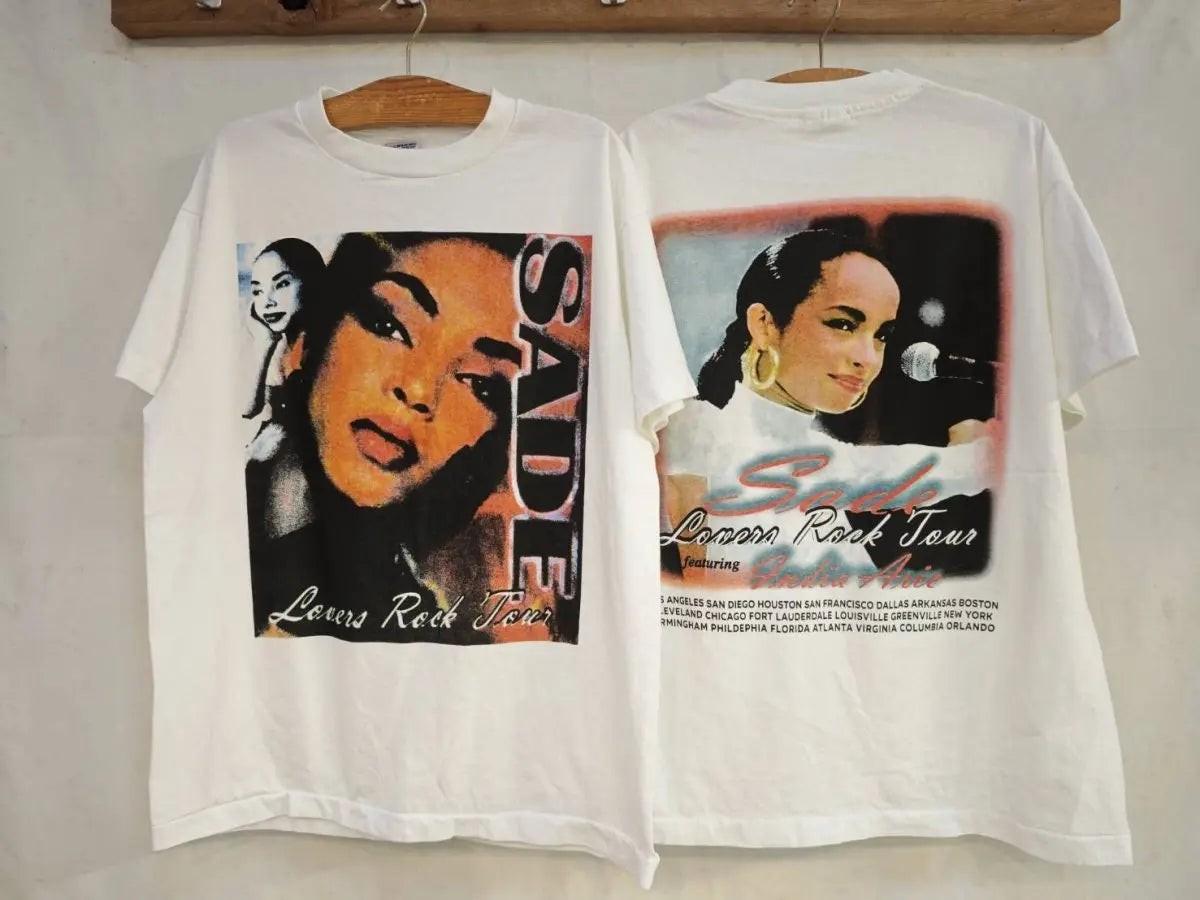 Sade Lovers Rock tour vintage white 2 sided t-shirt unisex classic style QT2270 XXL