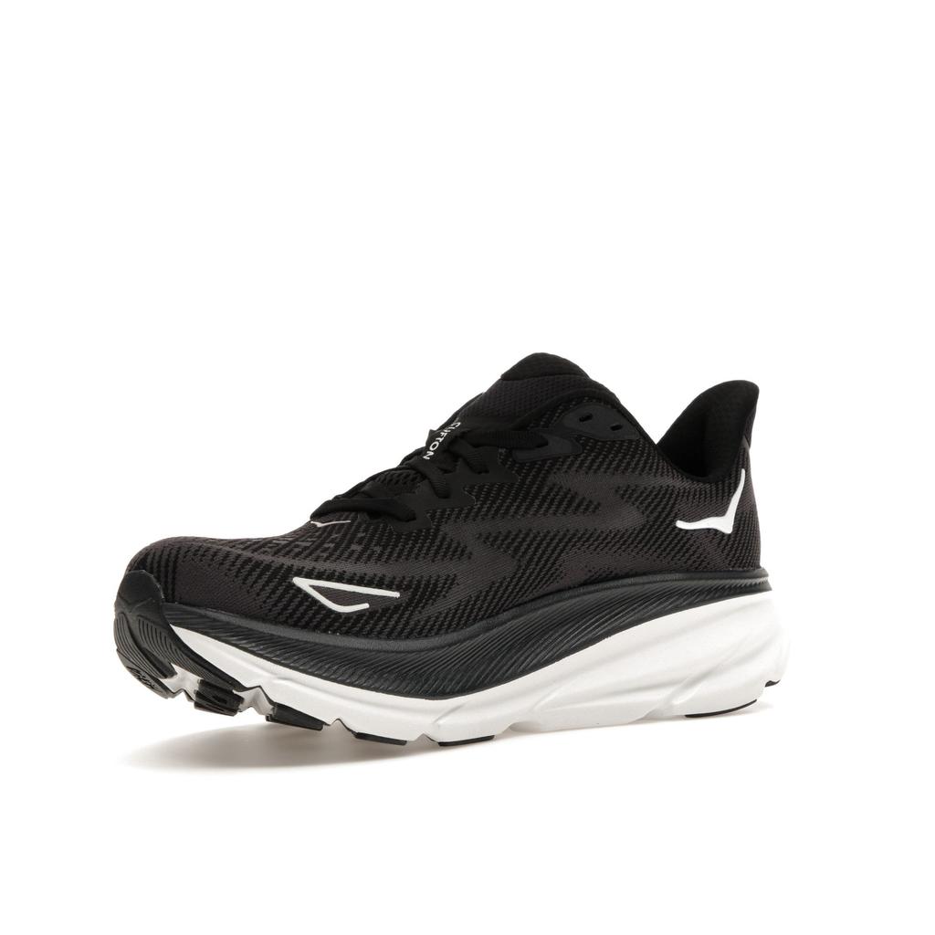 HOKA Clifton 9 Black White Men Sneakers 1127895-BWHT