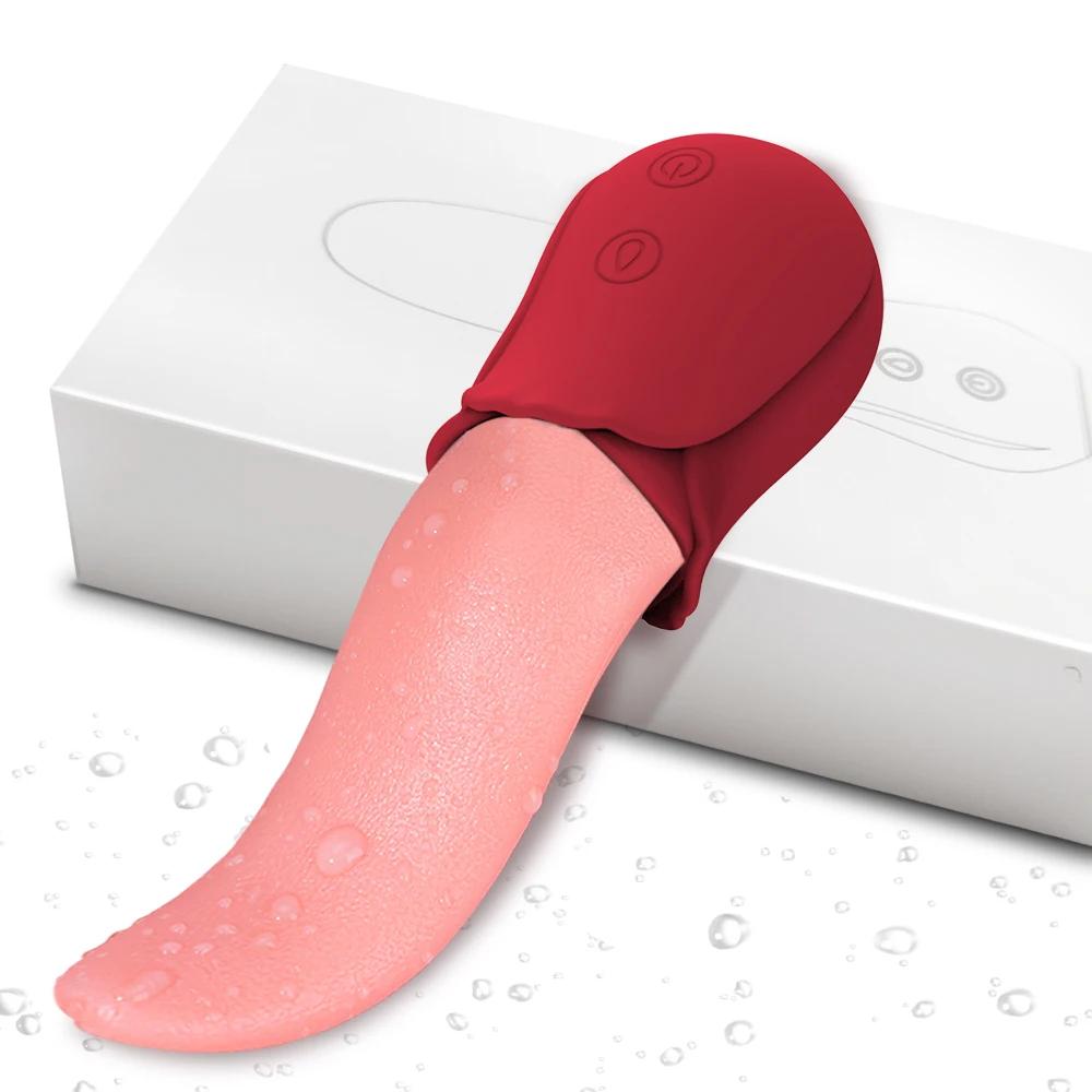 Oktopus Realistisch Leckende Zunge Rose Vibrator für Frauen Brustwarzen Klitorale Stimulation Vibratoren Sexspielzeug für Erwachsene Frauen