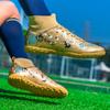 Outdoor Men Soccer Shoes Anti-slip High-top Long Sports Shoes Men Grass Wear-resistant Training Lightweight Men Shoes