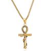 Ancient Egyptian Anka Pendant Retro Serpentine Cross Trendy Men and Women Versatile Personalized Necklace Accessories