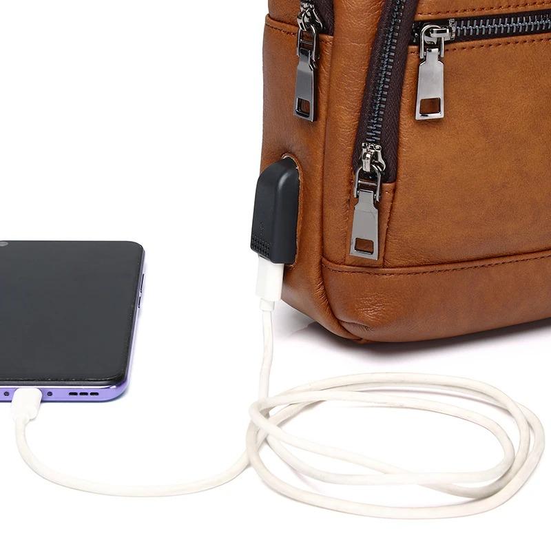 Pánská taška přes rameno crossbody z pravé kůže voděodolná