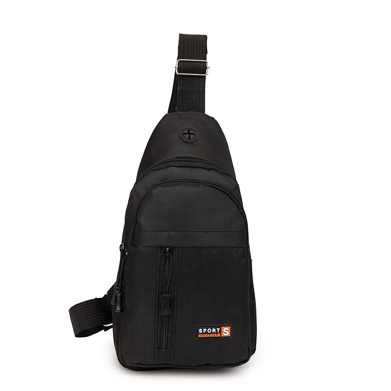

Нагрудна сумка Чоловіча сумка через плече на одне плече великої місткості Спорт на свіжому повітрі та відпочинок Модна маленька сумка на плече великої місткості чорний