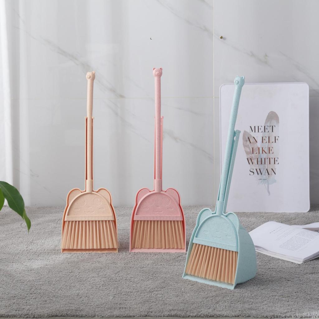 Children's Mini Broom & Dustpan Set - Soft Bristle Sweeping Toys for Toddlers