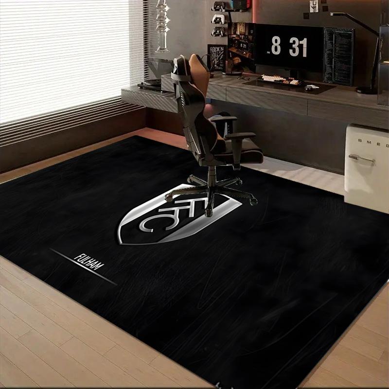 1PC Fulham Football Crest Floor Mat for Living Room, Game Rooms, Office, Bedroom, Office Floor Mat Playful Design, Christmas fan gifts