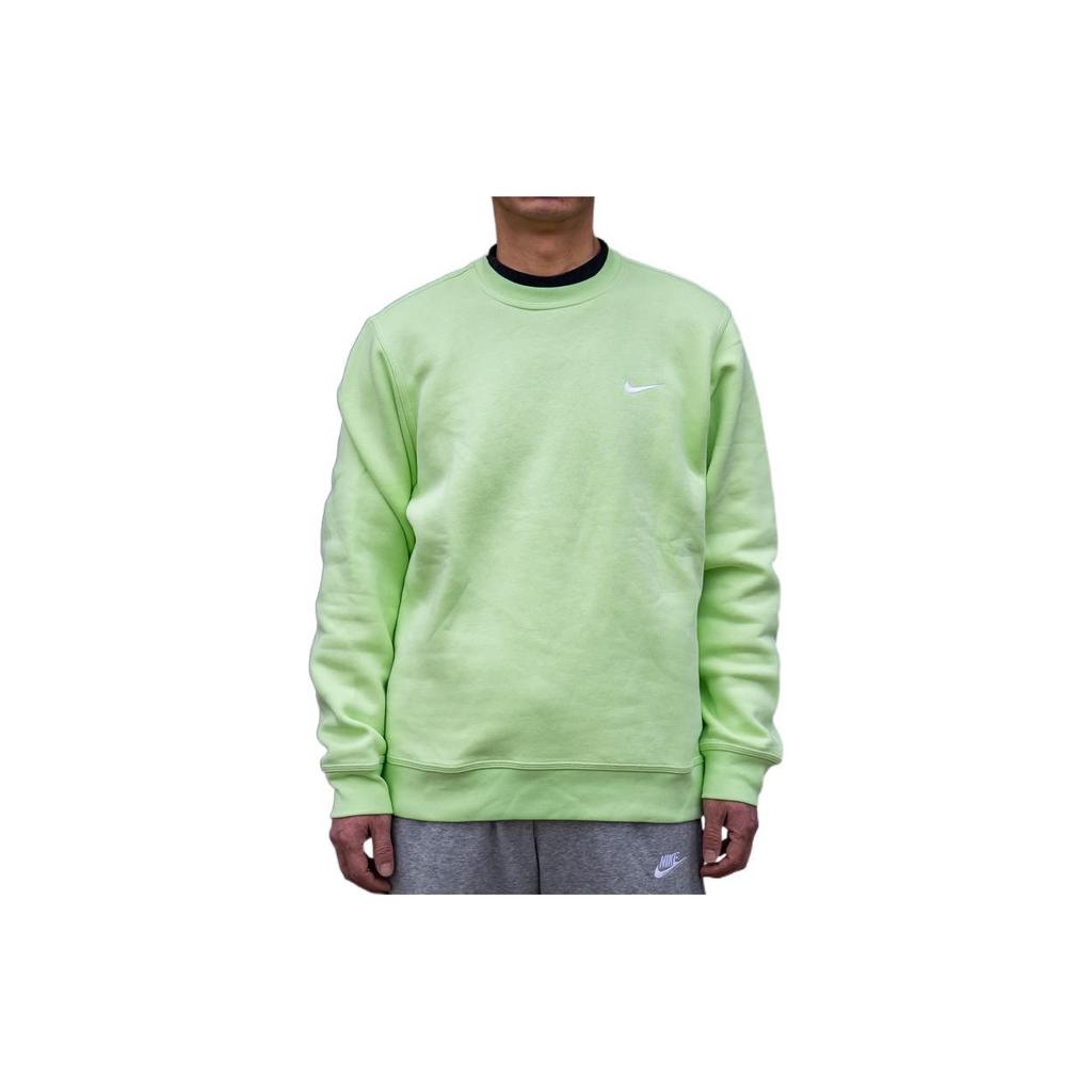 Nike Sweatshirts Men's Neon Green Crew Neck Moderate Regular 916609-383