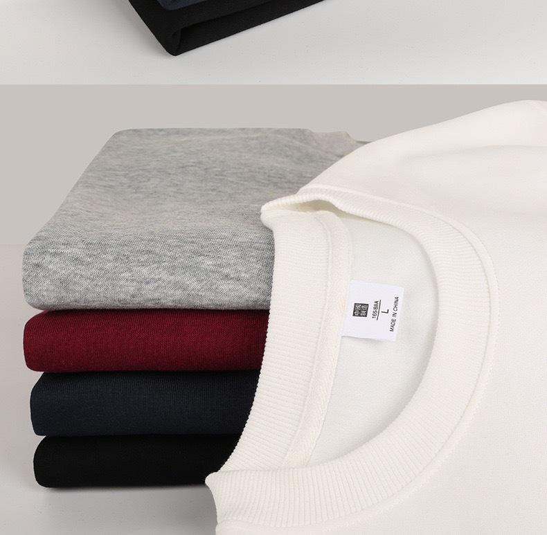 320g Heavyweight Men's Drop Shoulder Cotton Hoodie - Thick Long Sleeve Base Layer for Autumn/Winter