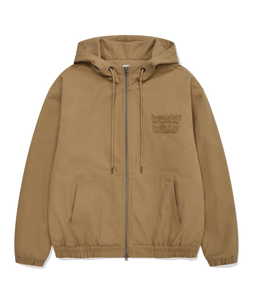 Wacky Willy Hooded Padded Work Jacket Beige