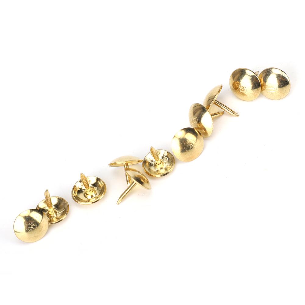 300PCS Upholstery Nails Tacks Stud Pushpin Smooth Surface Decorative Furniture Nails Pins(Yellow )