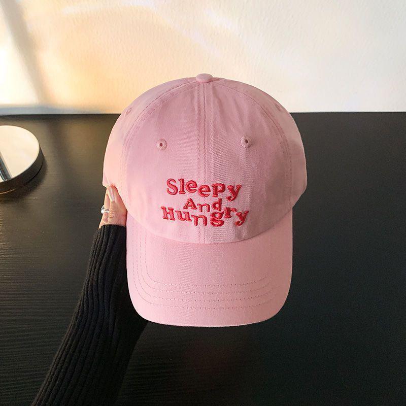 Women'S Baseball Cap Sweet Embroidered Lettering Outdoor Sun Protection Adjustable Baseball Cap