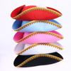 Retro Creative Feathers Pirate Hat Cosplay Pirate Cap Captain Hats Halloween Carnival Party Costume Props Holiday Gifts