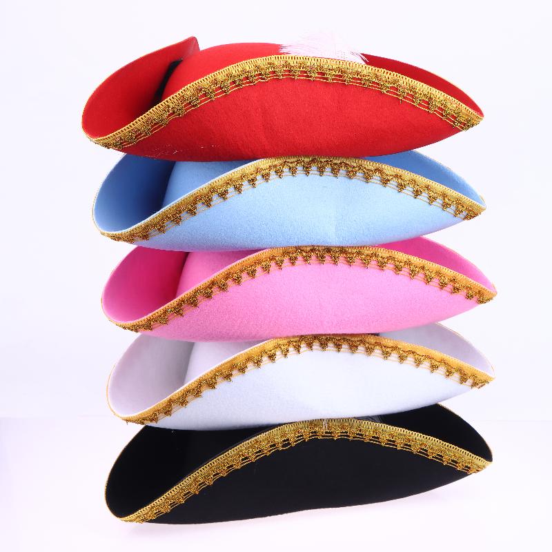 Retro Creative Feathers Pirate Hat Cosplay Pirate Cap Captain Hats Halloween Carnival Party Costume Props Holiday Gifts