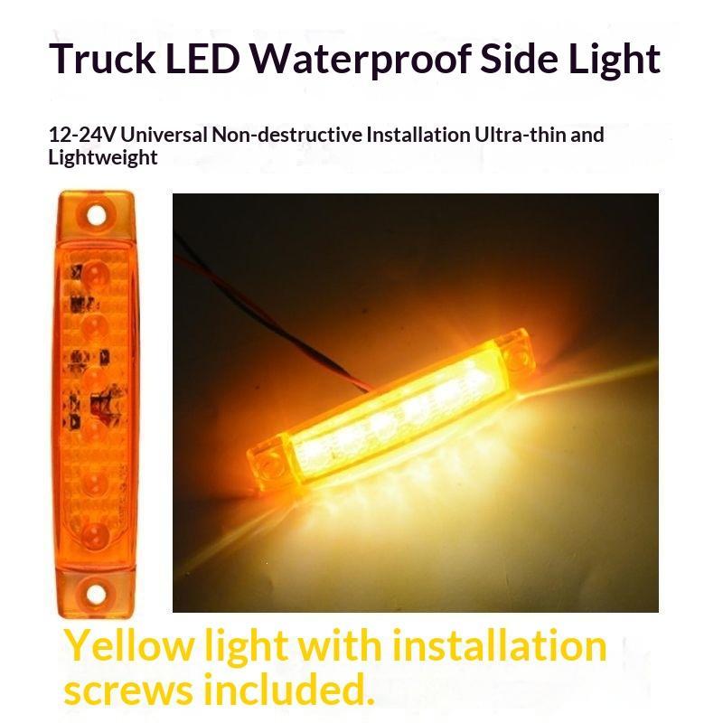 LED Side Marker Lights 12V 24V Waterproof Super Bright Thin Easy Install for Truck Car Bus Trailer Van Indicator Lamps