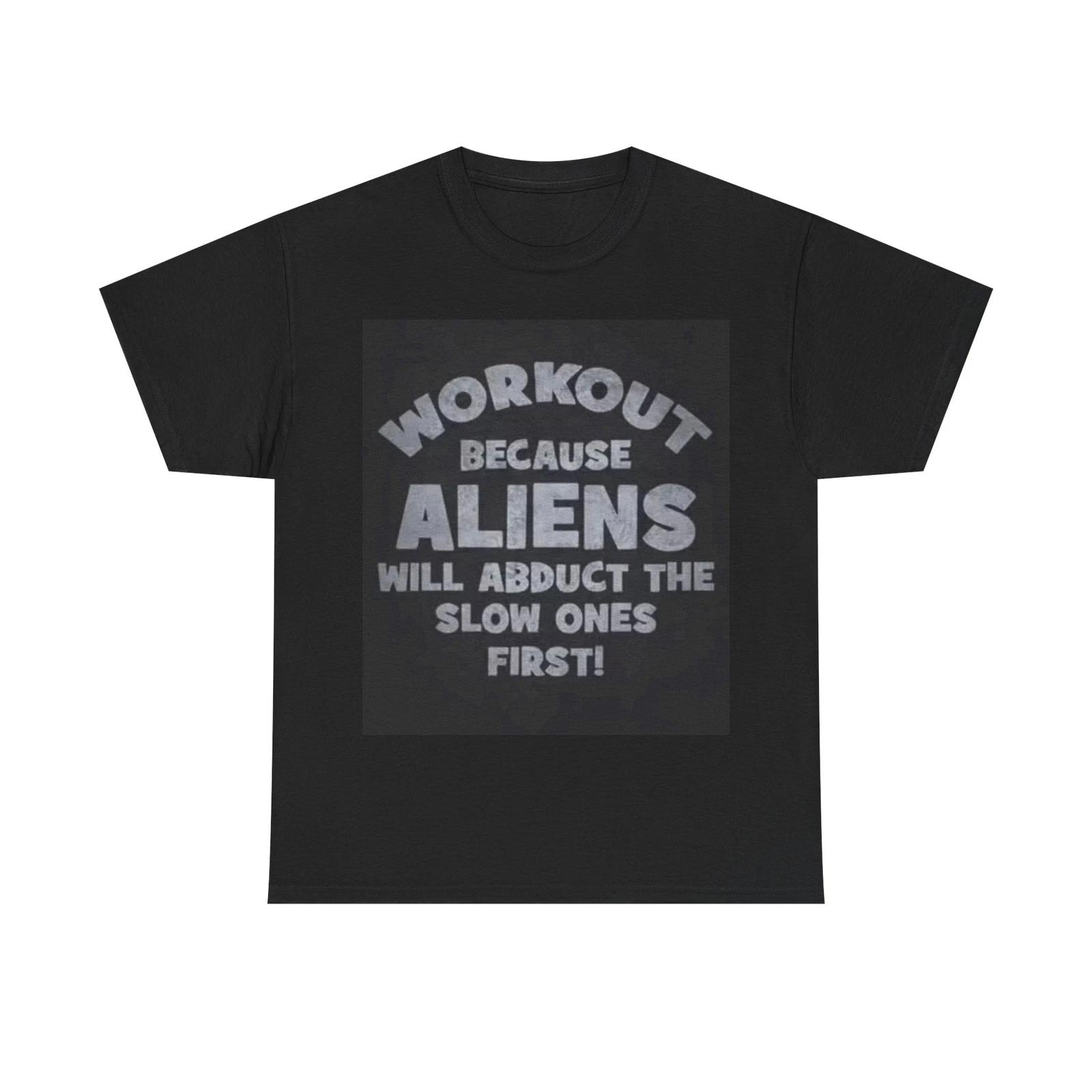 Men s and Women s T-shirts Alien Funny Work Out Gear Gym XXL