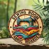 Vintage Tin Sign 8x8 Inch Round Metal Wall Decor Farmhouse Kitchen Garage Art