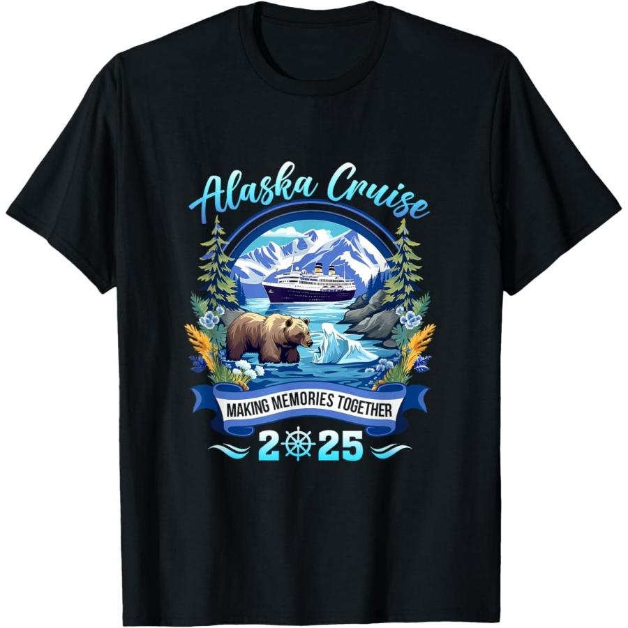 Matching Family Friends And Group Alaskan Alaska Cruise 2025 T-Shirt(3) XXXXXL чёрный