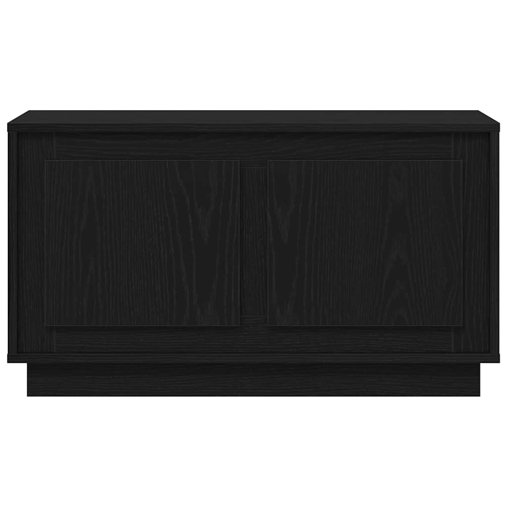 TV Cabinet in Black Oak Look 80 x 35 x 45 cm Engineered Wood