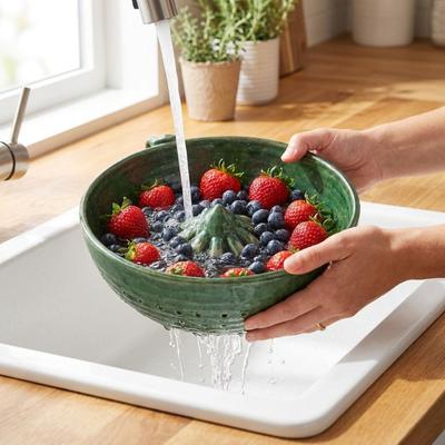 Quick Drain Berry Strainer Basket Automatic Fruit Washing Machine  Food Preparation