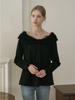 Peulomdeimomeonteu Miel Fur Ribbon Blouse_2Color