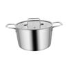 Stainless Steel Soup Pot Riveted Handle Heavy Duty Stockpot for Seafood 20cm