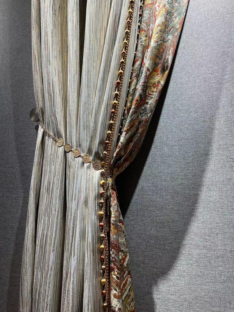2022 New Design Stripe Vintage Pattern High Precision Jacquard Textile Fabric for Curtains, Costumes and Throw Pillows