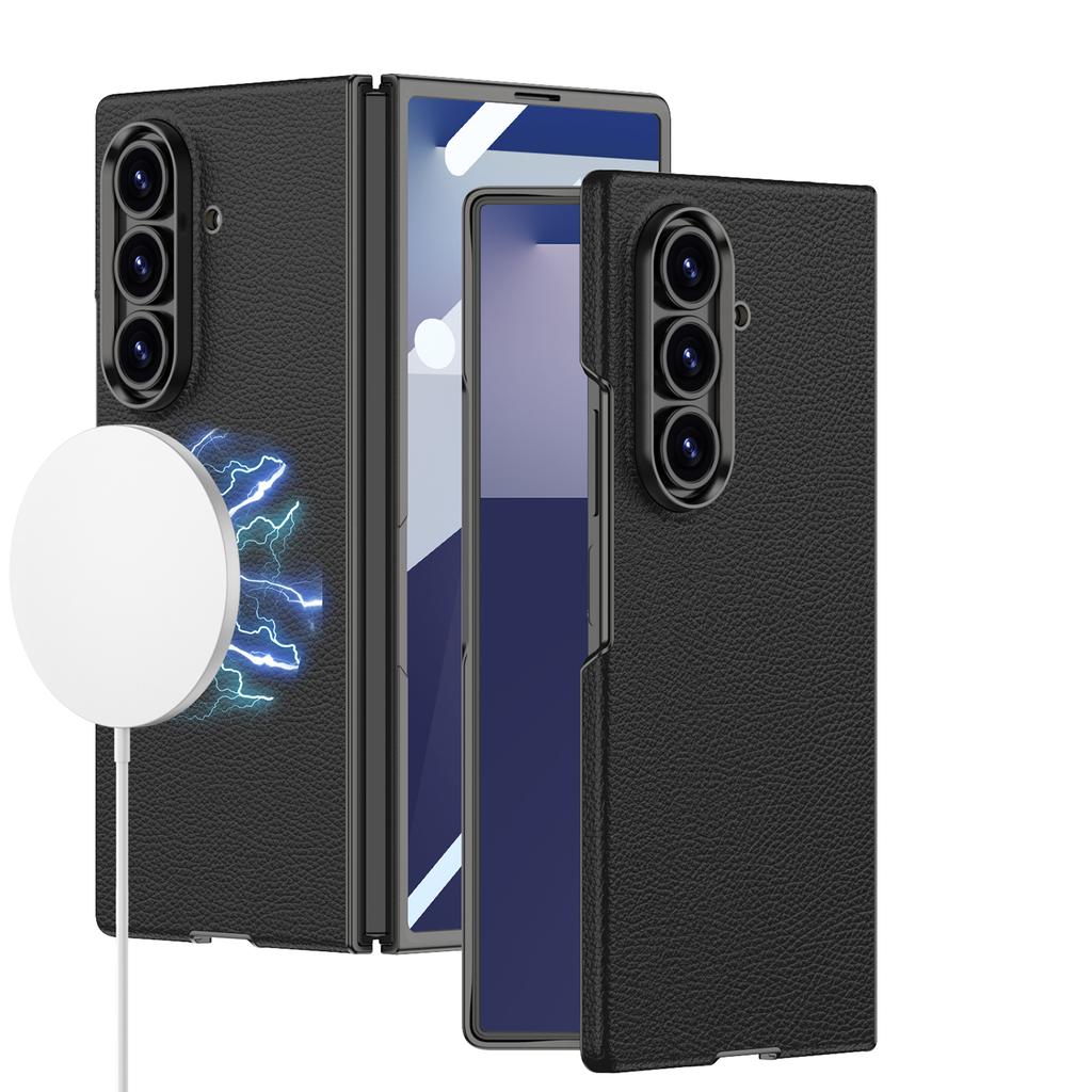 GKK PU Leather Mobile Phone Case with Magnetic Screen Protector Film Back Cover Case for Samsung Galaxy Z Fold 7 Phone Cases