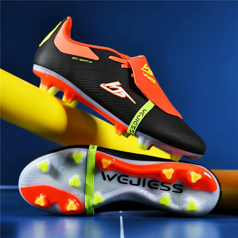 European Cup new seamless process flip-top spike football shoes men's and women's low-top lawn training sneakers