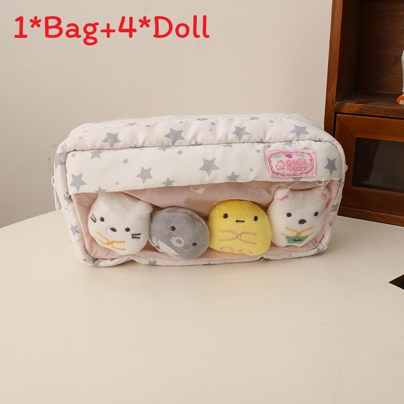 Starflower Simple Pencil Bag High Capacity Student Stationery Storage For Girls
