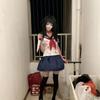 1. Game Yandere Simulator Ayano Aishi Cosplay Costume Yandere Chan Akademi High Sailor JK Uniform Full Outfit for Halloween Comic Con