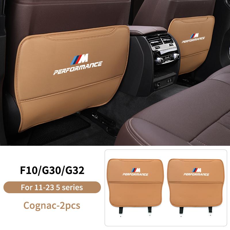 2025 Horká podložka na zadní stranu autosedačky proti kopání Kožený chránič Kryt pro BMW řady 5 F10 G30 G38 G60 X1 U11 Dekorace interiéru auta Ac