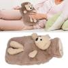 Hot Water Bag Multifunctional 1000ml Capacity Wide Mouth Cute Cartoon Hot Water Bottle for Homes