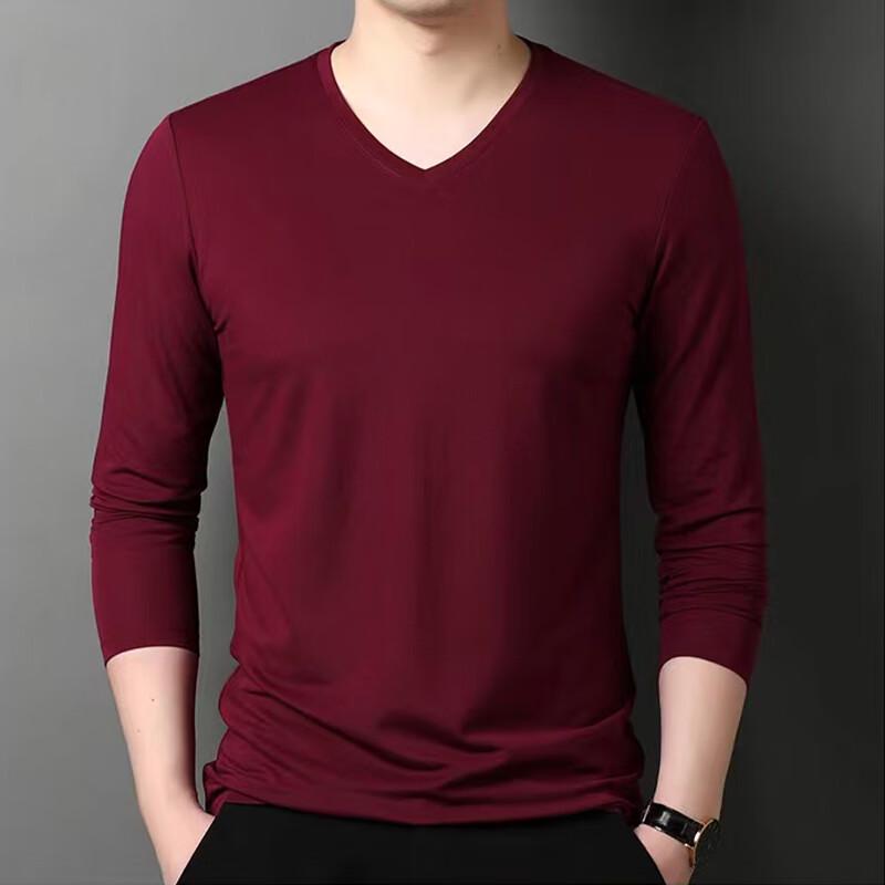 

Raphenny Men s Modal V-Neck Long Sleeve Base Layer Shirt 2XL