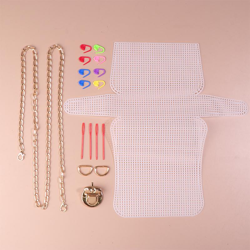 

Вспомогательный набор для плетения пластиковой сетки Пластиковая сетка Помощник для плетения Сумка-тоут Сумка через плечоf Сетка Крышка Аксессуары для сумки DIY