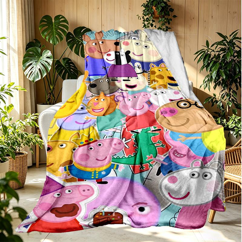 Cartoon animation Pattern Blanket for Home Decoration, Bed, Sofa, Car Travel, Camping, Suitable for All Seasons, Birthday Christmas Gift