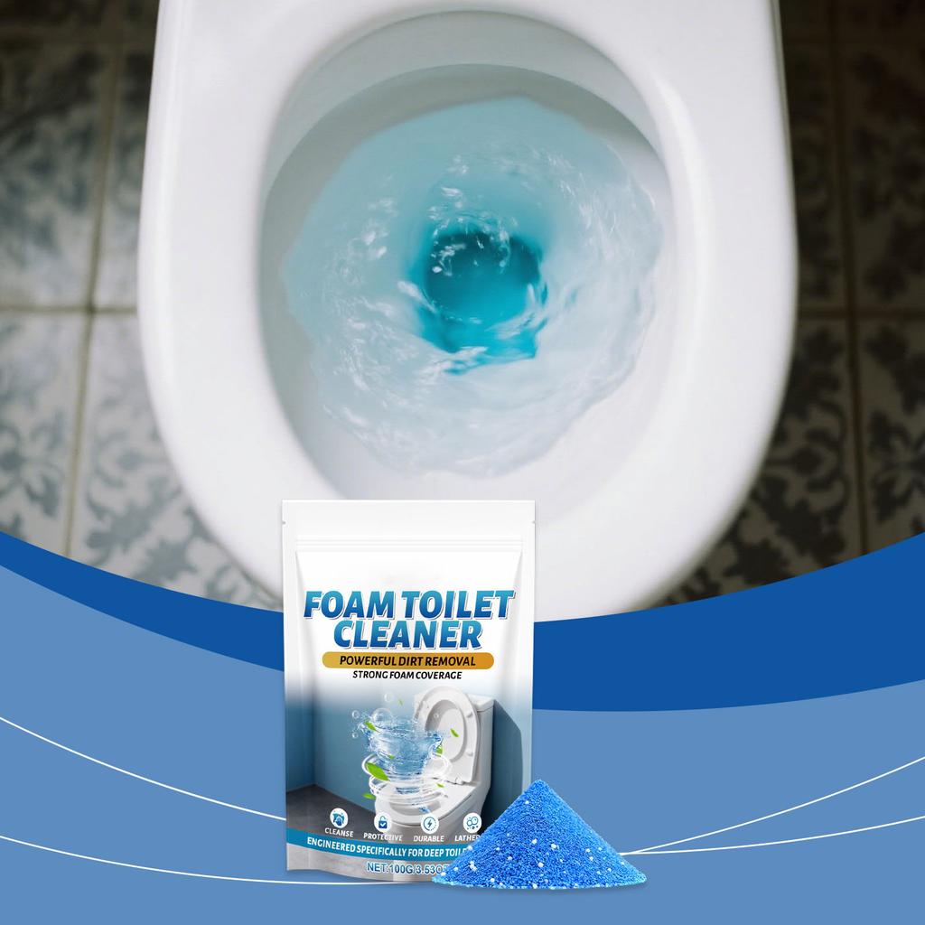 Toilet Cleaner For Daily Cleaning Of Toilet Inner Wall Stubborn Stains And Scale To Remove Odor Foam Cleaning Powder100g
