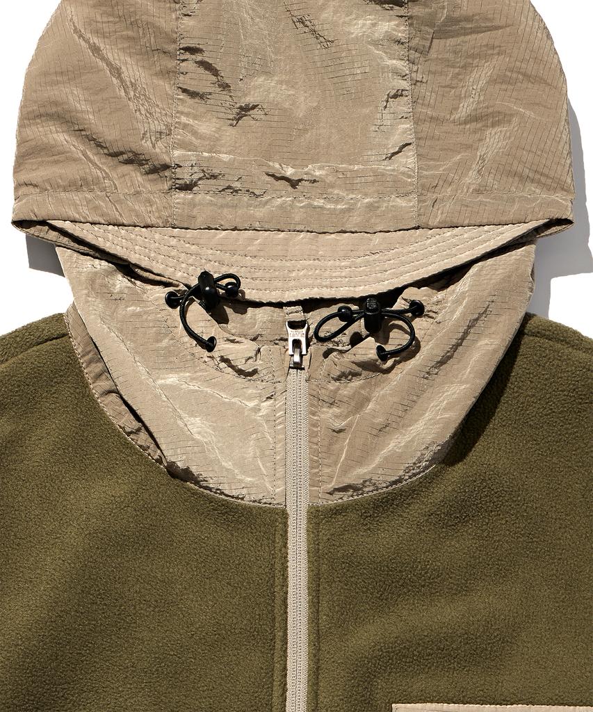 Discus Athletic Pocket Fleece Anorak Hoodie Khaki