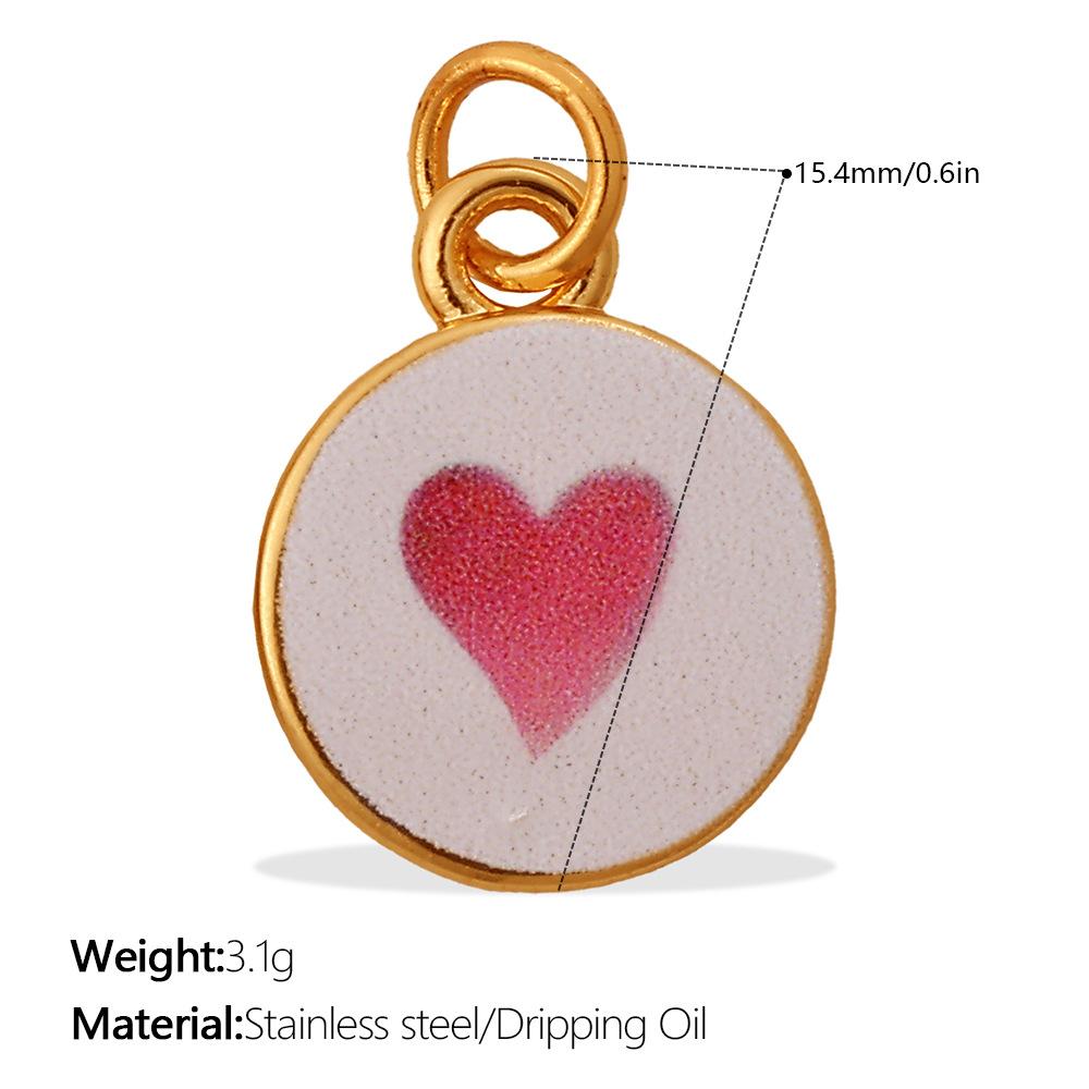 Fashion Enamel Round Brand Pendant Mama Strawberry Love Shape Exquisite Small Pendant